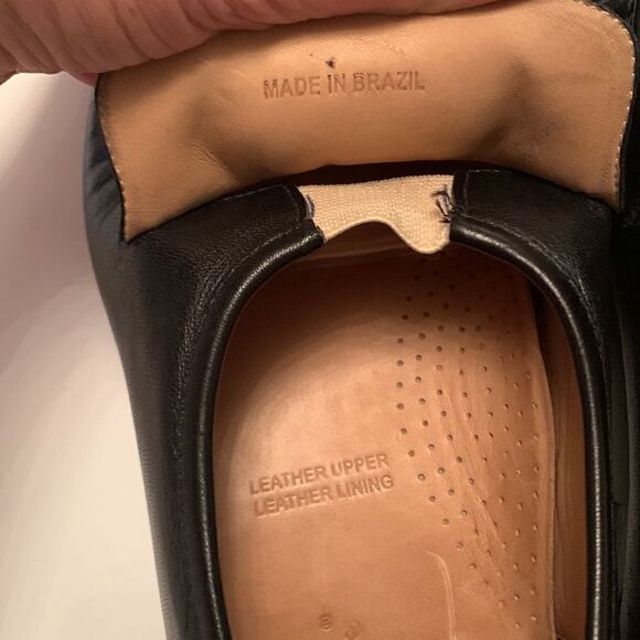 Steeple Gate Made in Brazil Men’s Leather Black Slip On Loafer Size 9 - Picture 11 of 15
